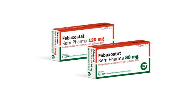 Kern Pharma lanza Febuxostat EFG para la hiperuricemia crónica