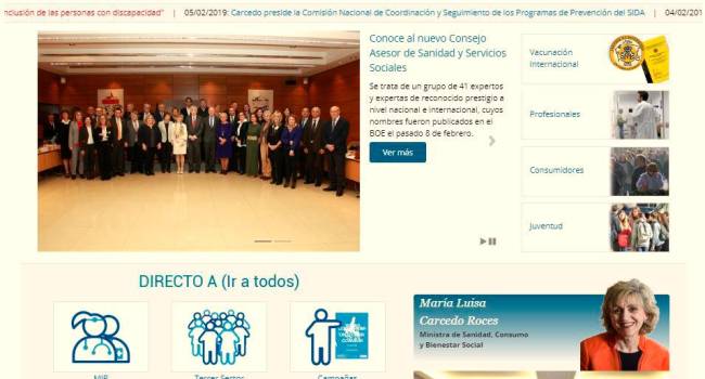 El nomenclátor y la vacunación, los contenidos más buscados en la web de Sanidad