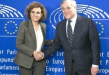 La ministra ya ‘conoce’ a Antonio Tajani