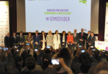 La Reina Letizia y la ministra, con Feder