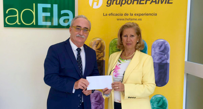 Hefame entrega los fondos recaudados en su campaña de ELA