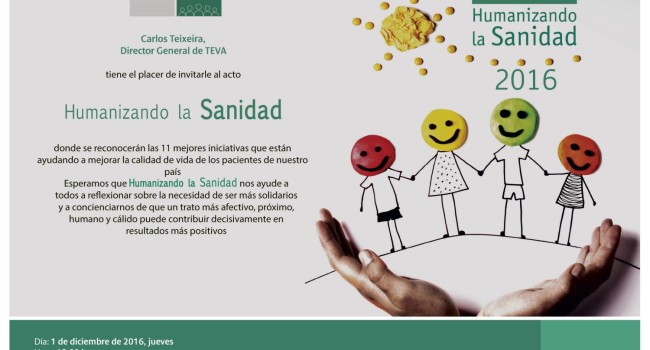 El 1 de diciembre se celebra la II edición de los premios Humanizando la Sanidad de Teva Foro Social
