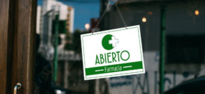 Cartel abierto farmacias