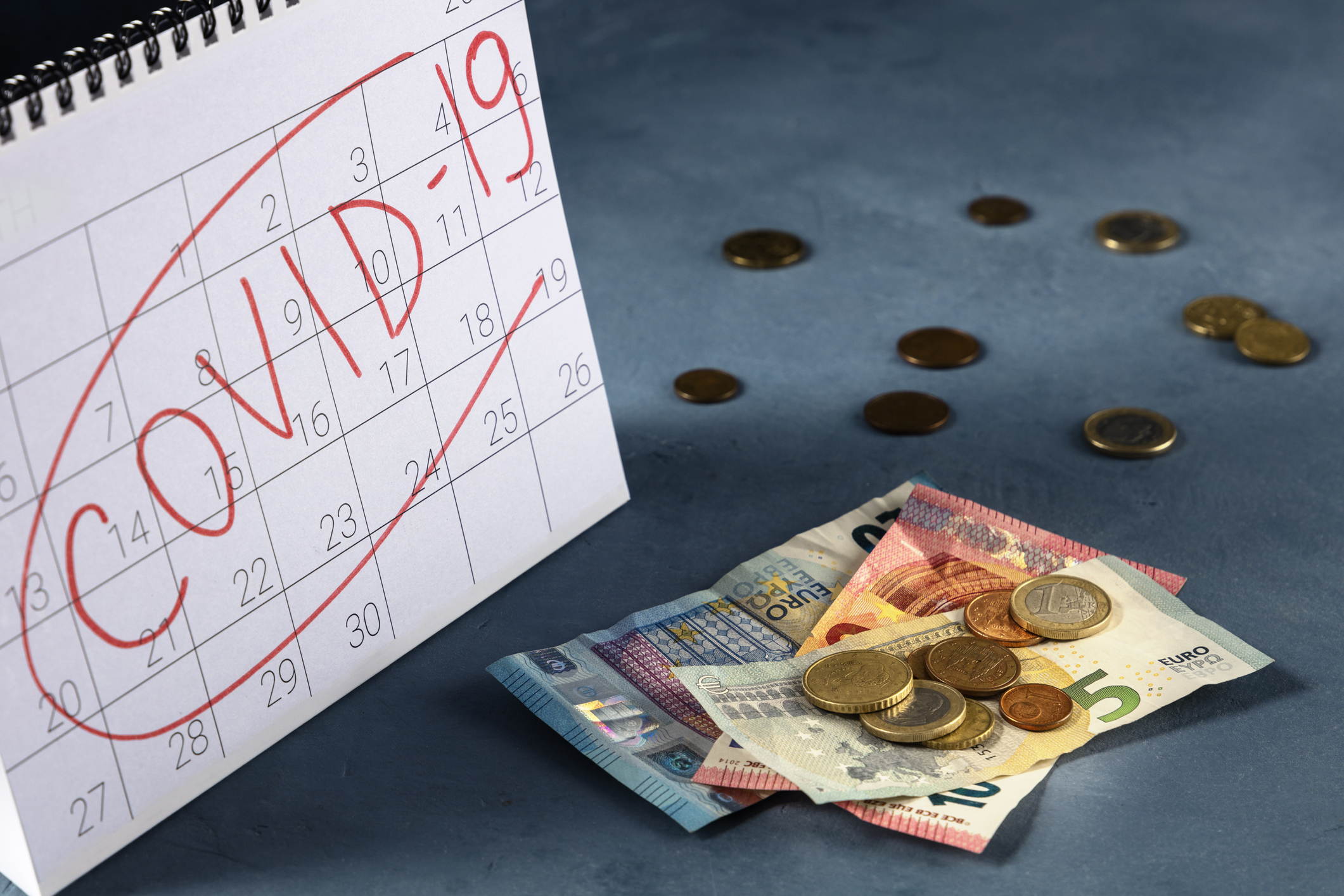 Covid-19 impact on European economy, economical consequences of the quarantine. A monthly calendar and the last savings