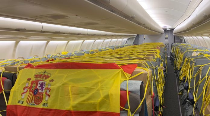 El Corredor Aéreo, en pausa tras aportar a España más de 122 millones de equipos sanitarios