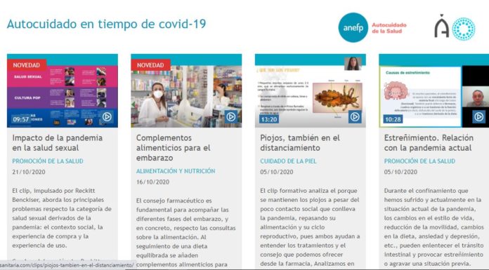 Más de 10.000 farmacéuticos se forman sobre autocuidado y COVID-19 con Ágora Sanitaria y Anefp