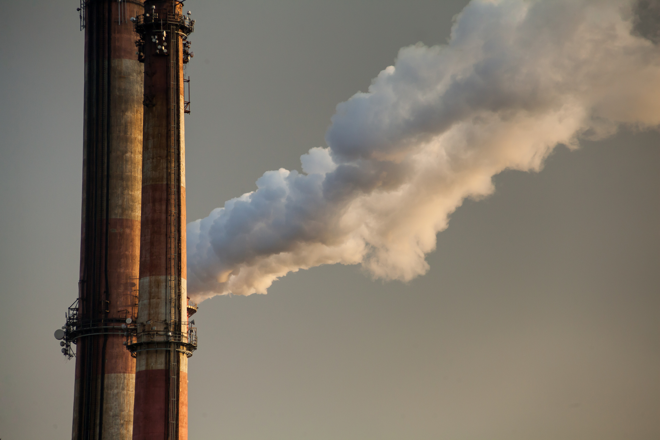 Gas from chimney